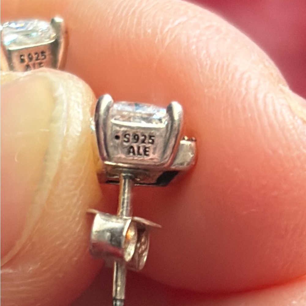 Pandora Rectangular Sparkling Halo Stud Earrings - image 3